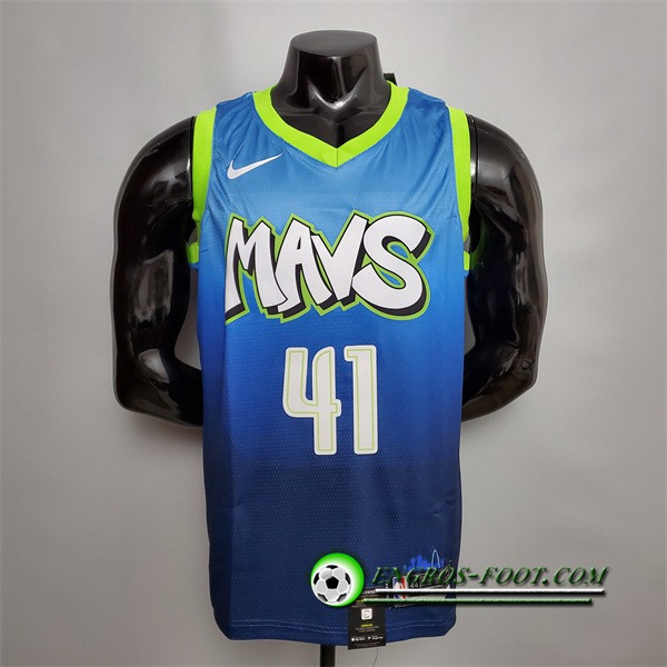 Maillot Dallas Mavericks (Nowitzki #41) Bleu Idol