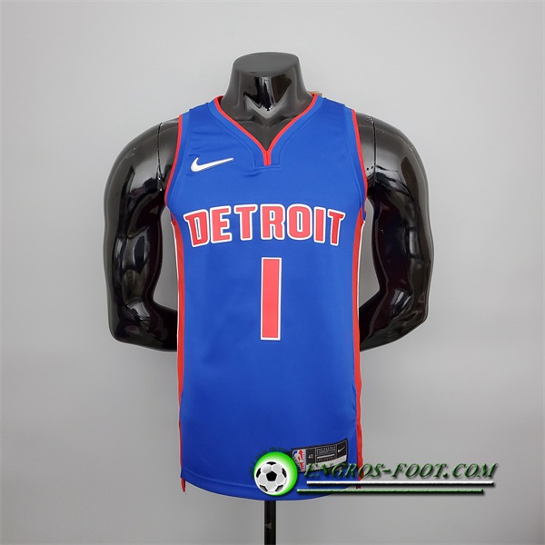 Maillot Detroit Pistons (Iverson #1) Bleu 75th Anniversary