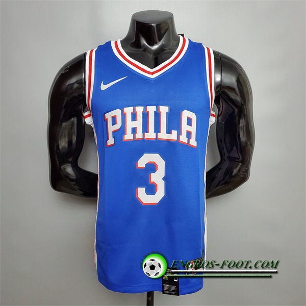 Maillot Detroit Pistons (Iverson #3) Bleu