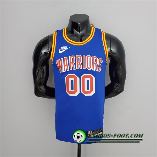 Maillot Golden State Warriors (Cuminga #00) Bleu Retro 75th Anniversary