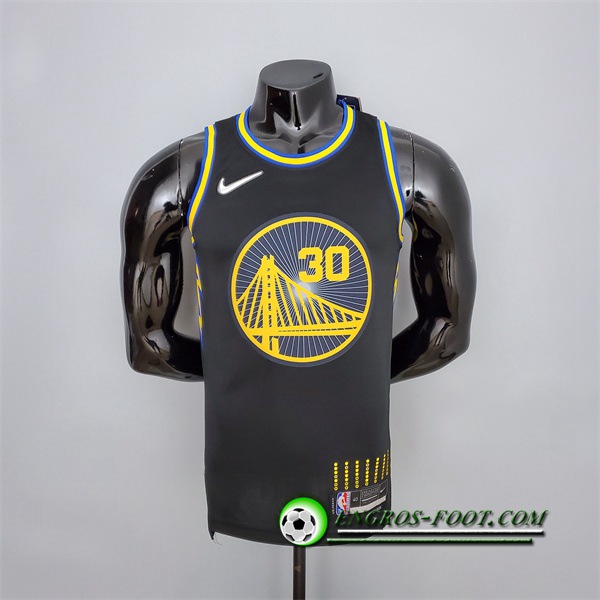 Maillot Golden State Warriors (Curry #2974) Noir 75th Anniversary