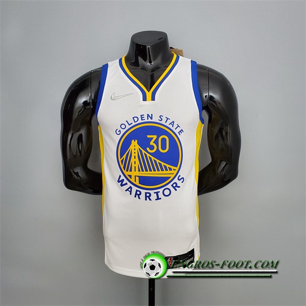 Maillot Golden State Warriors (Curry #2974) Blanc 75th Anniversary