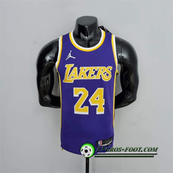 Maillot Los Angeles Lakers (Bryant #24) Pourpre 75th Anniversary