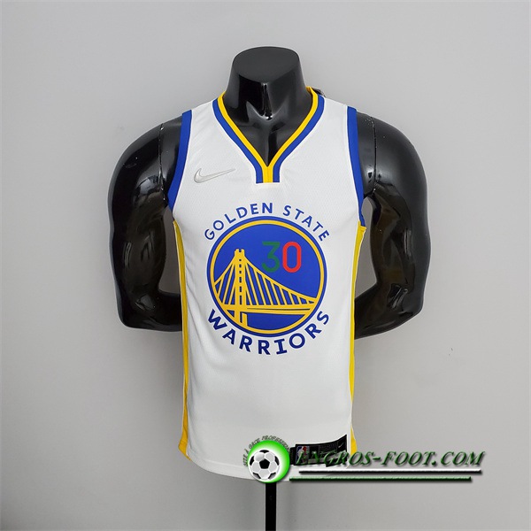 Maillot Golden State Warriors (Curry #30) Blanc 75th Anniversary Mexique Edition