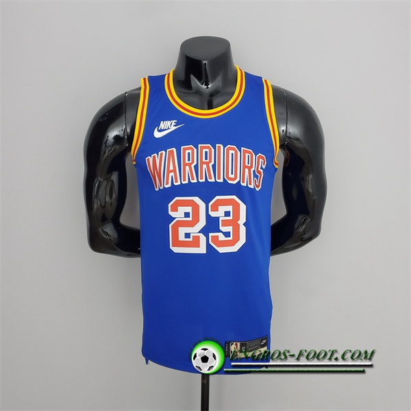 Maillot Golden State Warriors (Green #23) Bleu Retro 75th Anniversary