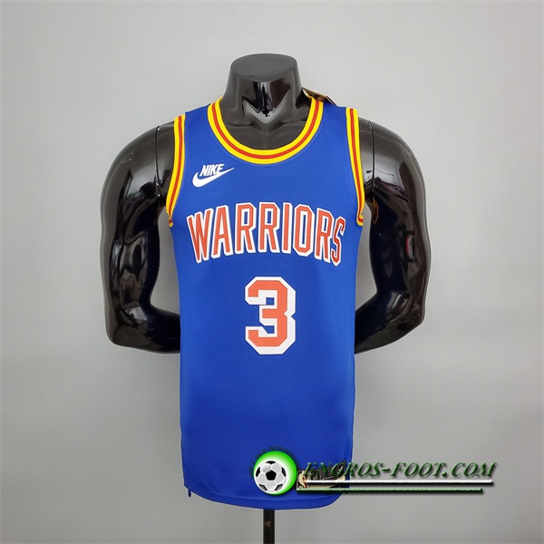 Maillot Golden State Warriors (Poole #3) Bleu Retro 75th Anniversary