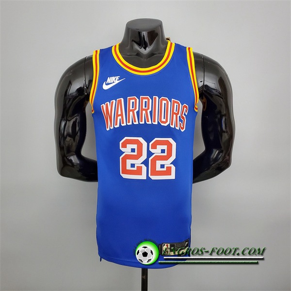 Maillot Golden State Warriors (Wiggins #22) Bleu Retro 75th Anniversary