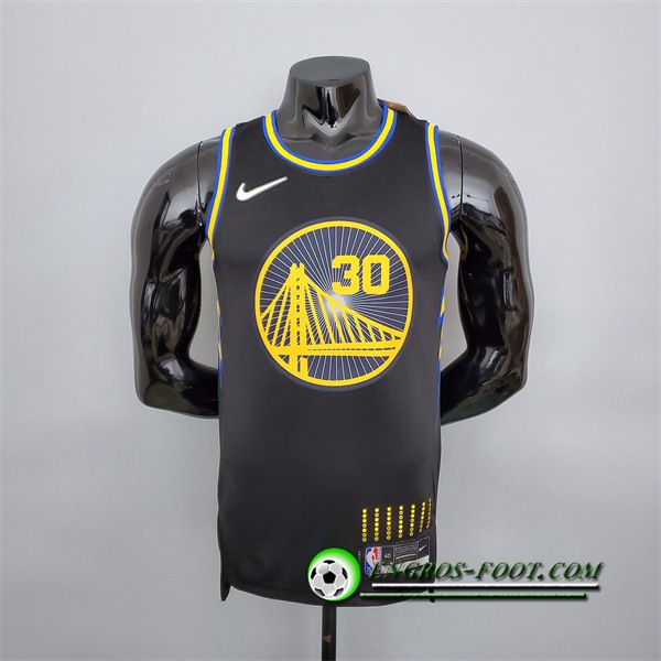 Maillot Golden State Warriors (Curry #30) Noir 75th Anniversary City Edition