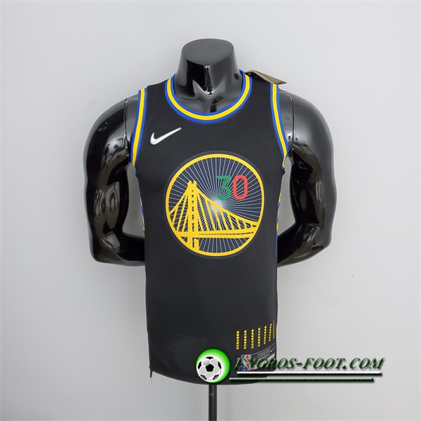 Maillot Golden State Warriors (Curry #30) Noir 75th Anniversary Mexique Edition