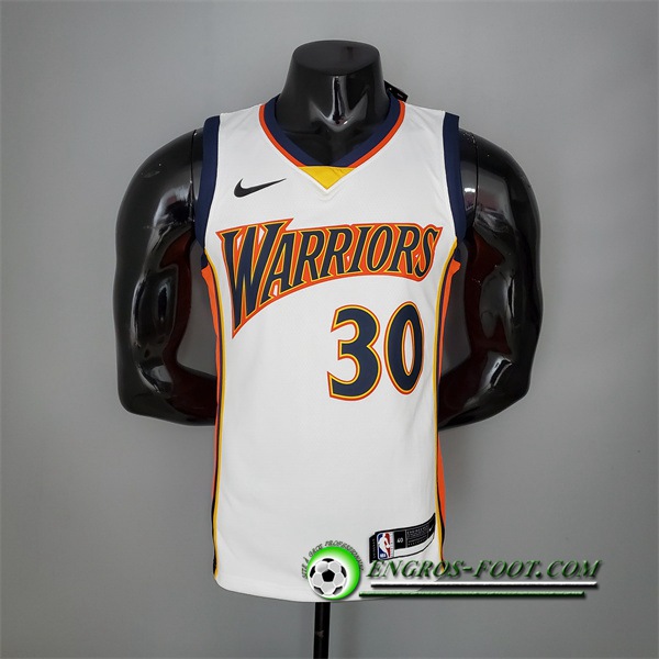 Maillot Golden State Warriors (Curry #30) Blanc Recrue