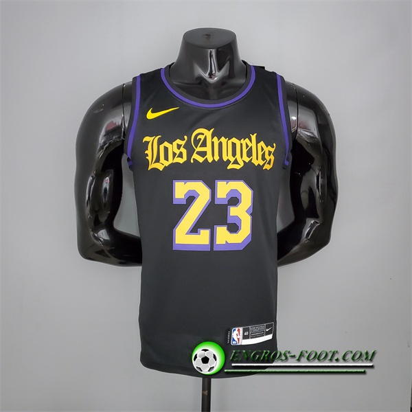 Maillot Los Angeles Lakers (James #23) 2021 Noir