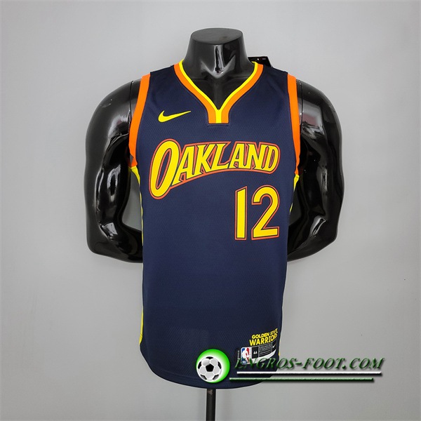 Nouveau Maillot Golden State Warriors (Oubre Jr.#12) Noir