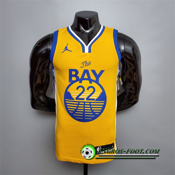 Nouveau Maillot Golden State Warriors (Wiggins #22) Jaune