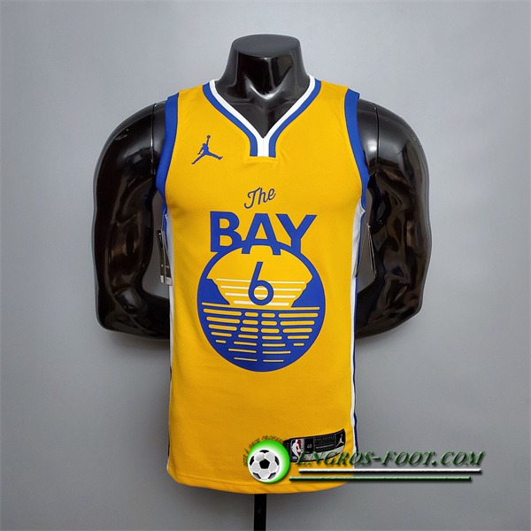 Nouveau Maillot Golden State Warriors (Young #6) Jaune