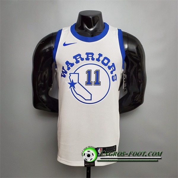 Maillot Golden State Warriors (Thompson #11) Blanc Retro Version