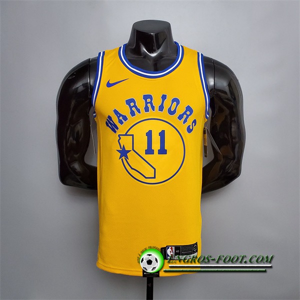 Maillot Golden State Warriors (Thompson #11) Jaune Retro Version