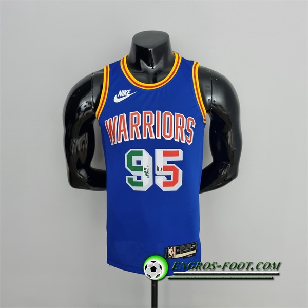 Maillot Golden State Warriors (Toscano #95) Bleu Mexique Exclusive