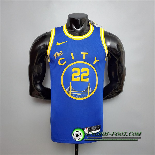 Maillot Golden State Warriors (Wiggins #22) Bleu Tram Version