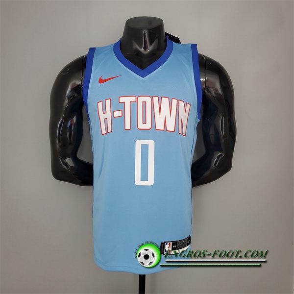 Maillot Houston Rockets (Westbrook #0) 2021 Bleu City Edition