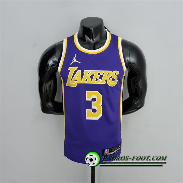 Maillot Los Angeles Lakers (Davis #3) Pourpre 75th Anniversary