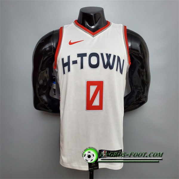 Maillot Houston Rockets (Westbrook #0) Blanc City Edition