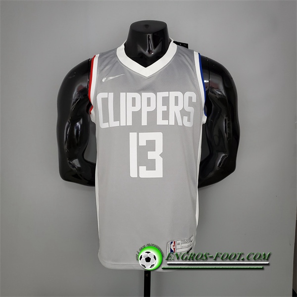 Maillot Los Angeles Clippers (George# 13) 2021 Gris Bonus Edition