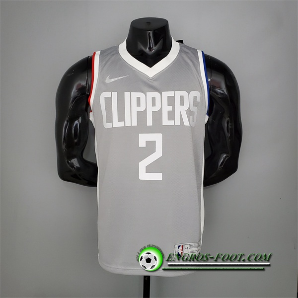 Maillot Los Angeles Clippers (Leonard #2) 2021 Gris Bonus Edition