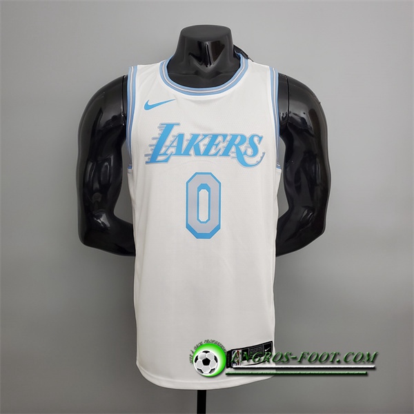 Maillot Los Angeles Lakers (Westbrook #0) 2021 Retro Blanc