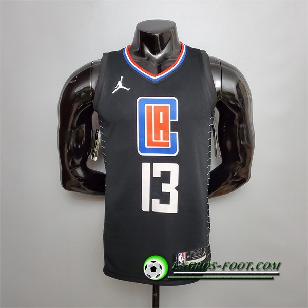 Nouveau Maillot Los Angeles Clippers (George #13) Noir Theme Limited City Edition