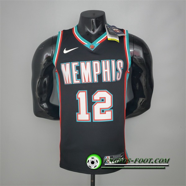 Maillot Memphis Grizzlies (Morant #12) Retro Noir