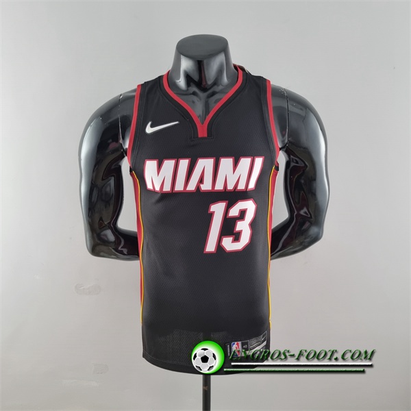 Maillot Miami Heat (Adebayo #13) Noir 75th Anniversary