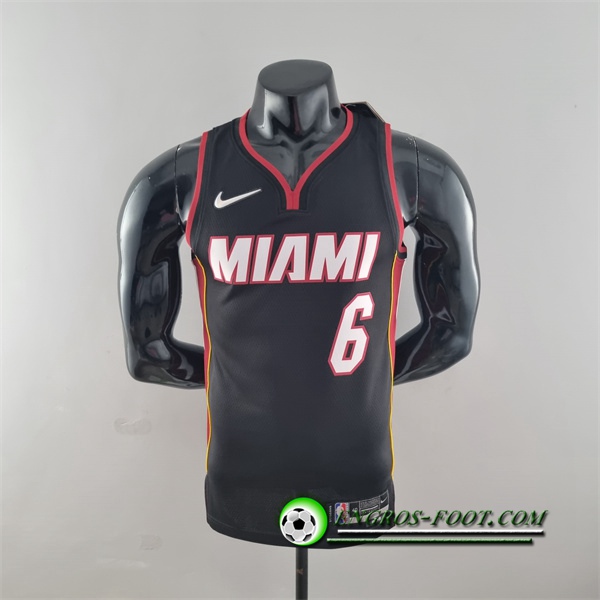 Maillot Miami Heat (James #6) Noir 75th Anniversary