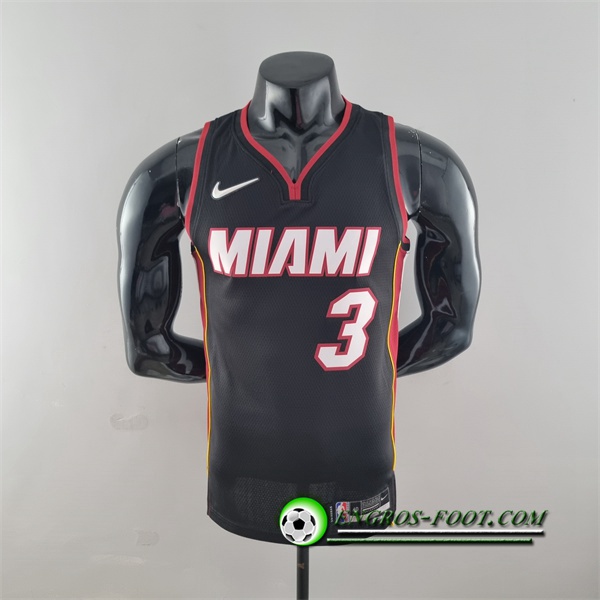 Maillot Miami Heat (Wade #3) Noir 75th Anniversary