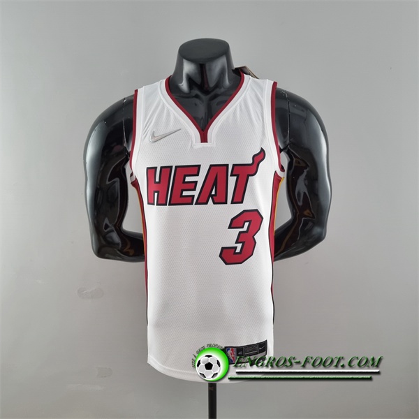 Maillot Miami Heat (Wade #3) Blanc 75th Anniversary