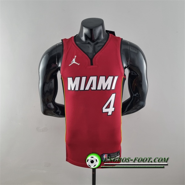 Maillot Miami Heat (Oladipo #4) Vin Rouge 75th Anniversary