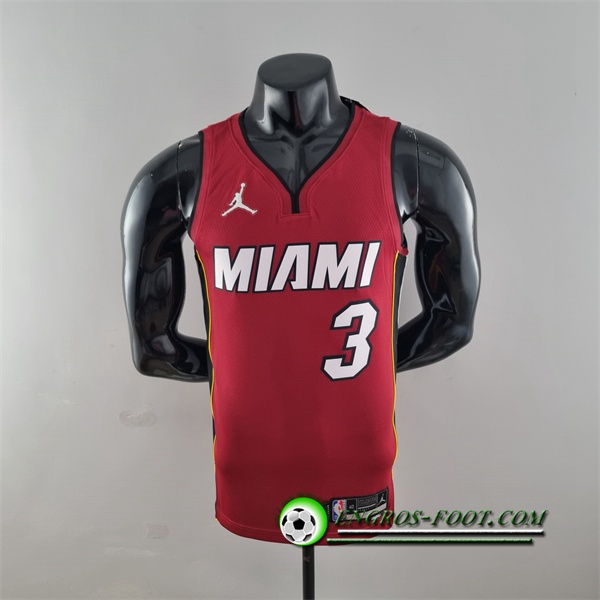 Maillot Miami Heat (Wade #3) Vin Rouge 75th Anniversary