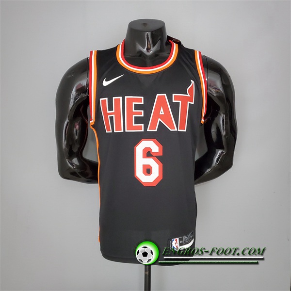 Maillot Miami Heat (James #6) 2018 Noir Retro Night