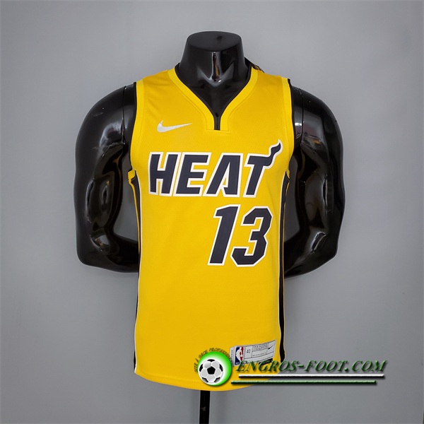 Maillot Miami Heat (Adebayo #13) 2021 Jaune Bonus Edition