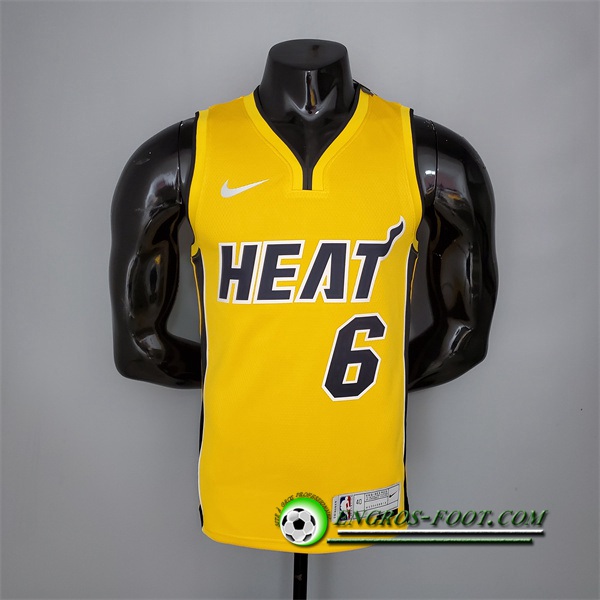 Maillot Miami Heat (James #6) 2021 Jaune Bonus Edition