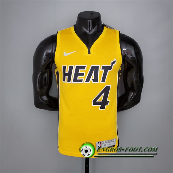 Maillot Miami Heat (Oladipo #4) 2021 Jaune Bonus Edition