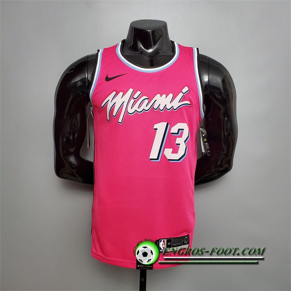 Maillot Miami Heat (Adebayo #13) Rose Encolure Ronde