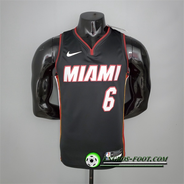 Maillot Miami Heat (James #6) Noir