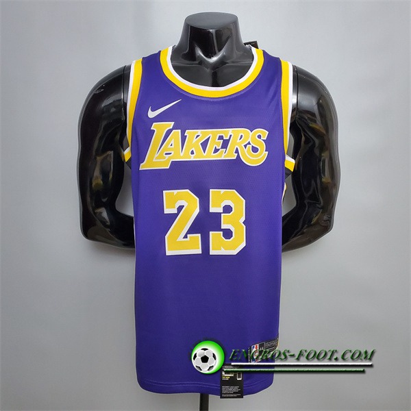 Maillot Los Angeles Lakers (James #23) Pourpre