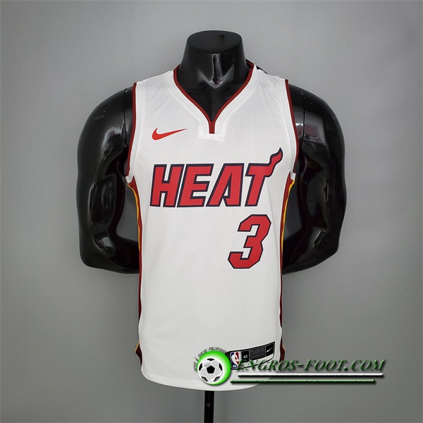 Maillot Miami Heat (Wade #3) Blanc