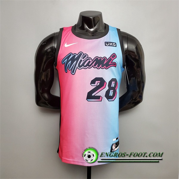 Nouveau Maillot Miami Heat (Iguodala #28) Rose/Bleu Gradient Color City Edition