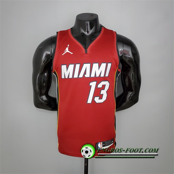 Nouveau Maillot Miami Heat (Adebayo #13) Vin Rouge