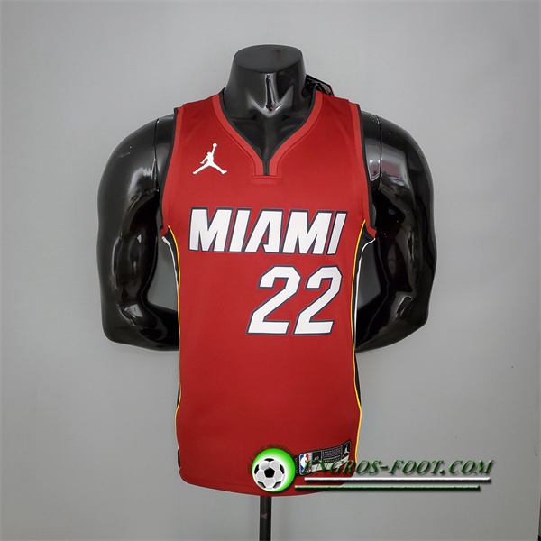 Nouveau Maillot Miami Heat (Butler #22) Vin Rouge