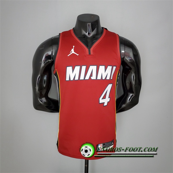 Nouveau Maillot Miami Heat (Oladipo #4) Vin Rouge