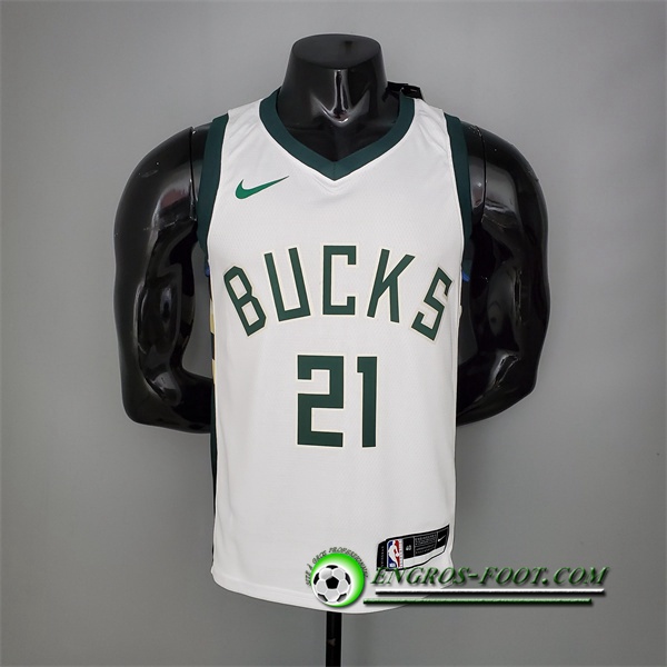 Maillot Milwaukee Bucks (Holidoay #21) 2021 Domicile Blanc