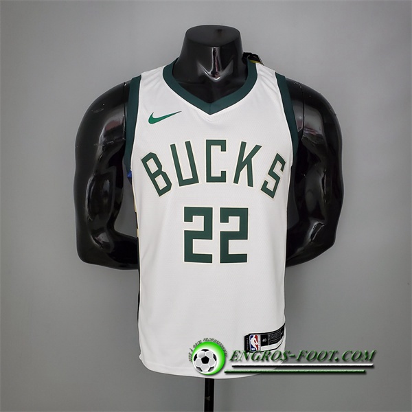 Maillot Milwaukee Bucks (Middleton #22) 2021 Domicile Blanc